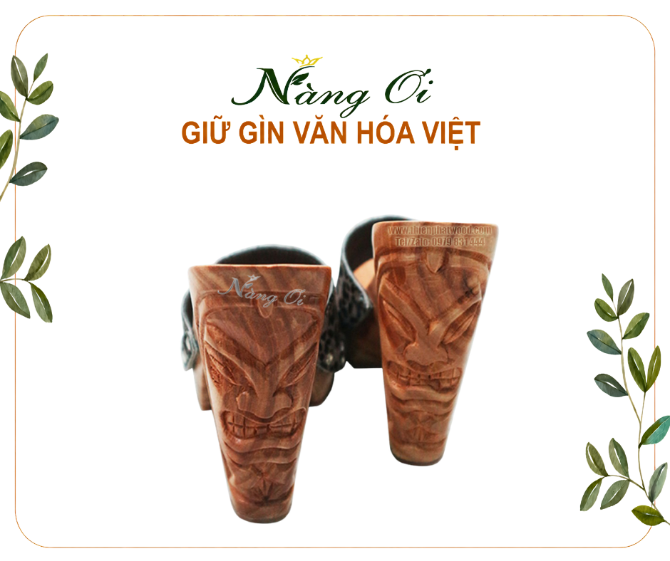guốc gỗ cao 12cm
